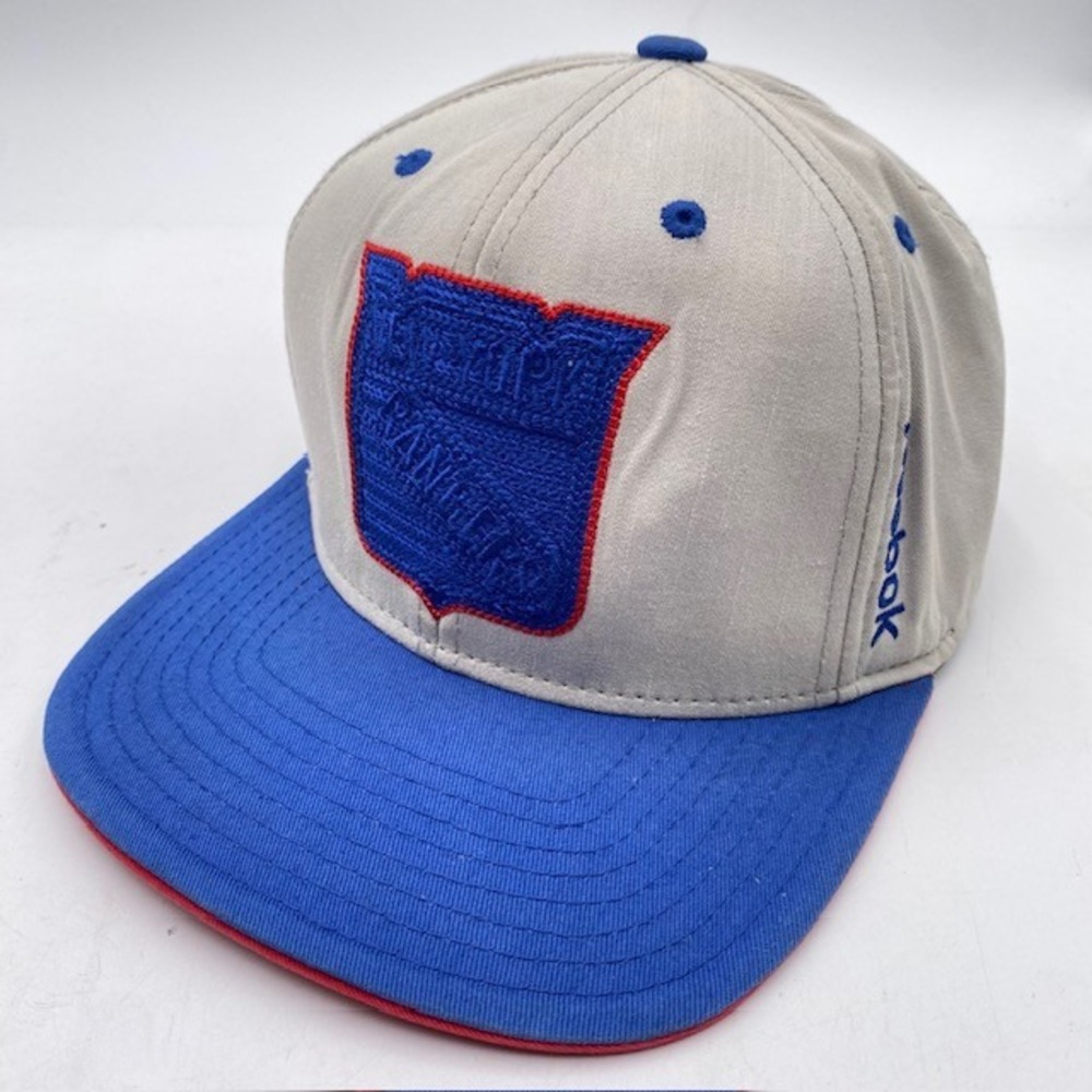 NEW YORK RANGERS Reebok Center Ice Snapback Hat Mens OSFA Grey Blue NHL Hockey
